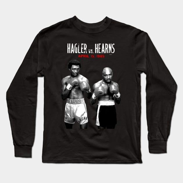 HOT!!! Hagler vs Hearns Boxing 1985 Long Sleeve T-Shirt by Don'tawayArt